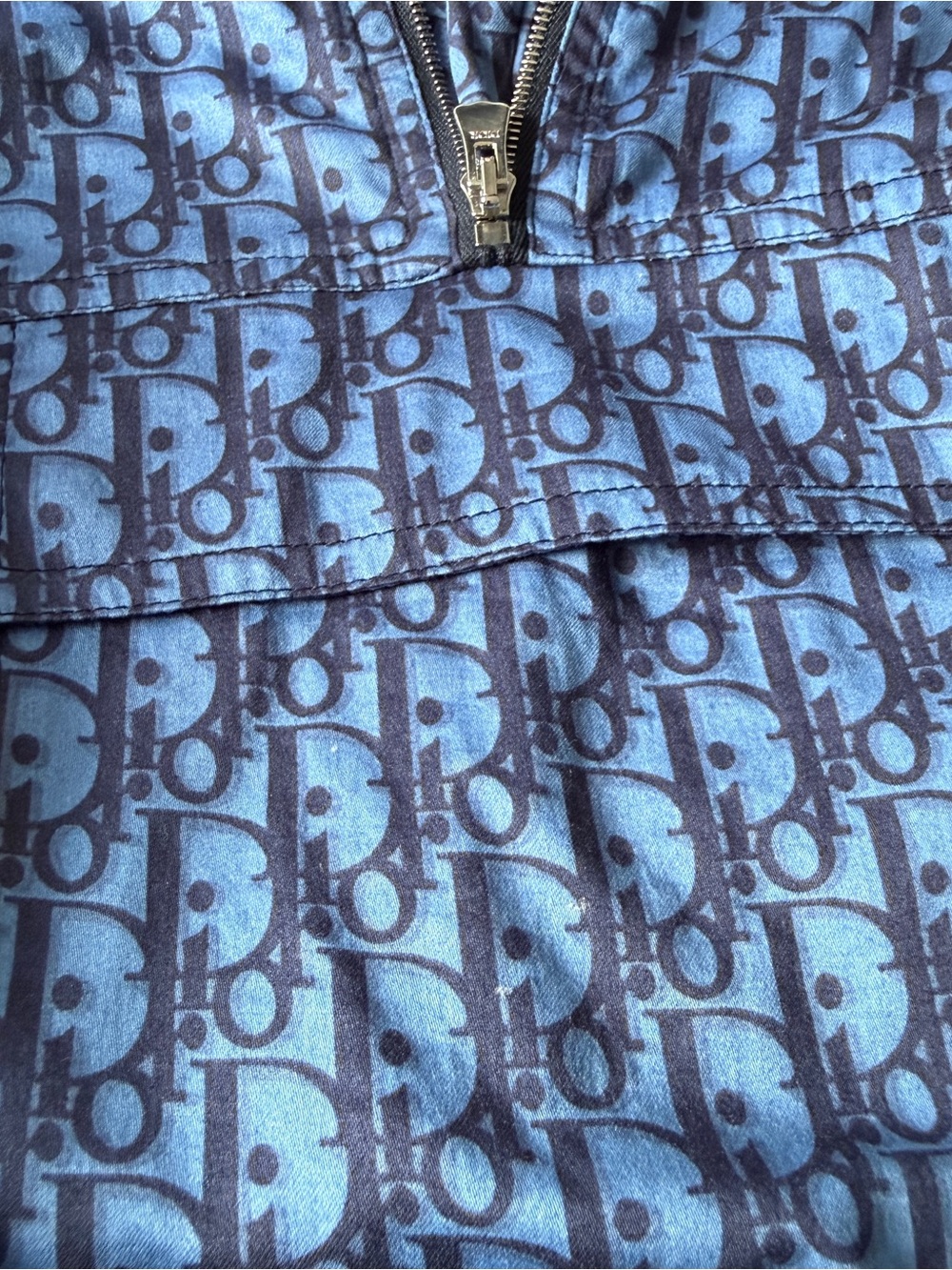 Dior Blue Kids Hooded Pullover Rain Jacket - Picture 4 of 8